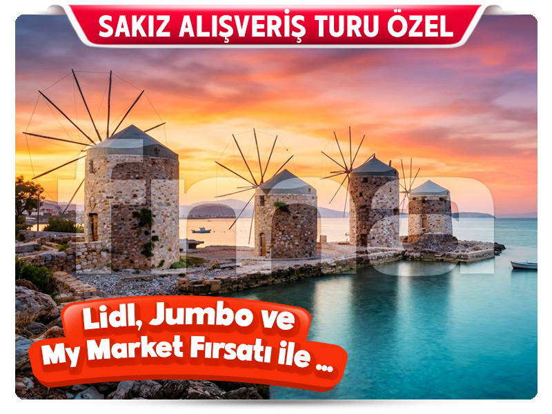 Çeşme Çıkışlı Günübirlik SAKIZ ADASI ALIŞVERİŞ TURU
